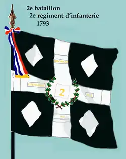 Drapeau du 2e bataillon de 1793 à 1794.