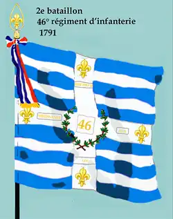 Drapeau du 2e bataillon du 46e régiment d'infanterie de ligne de 1791 à 1793