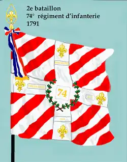 Drapeau du 2e&nbsp;bataillon du 74e&nbsp;régiment d'infanterie de ligne de 1791 à 1793