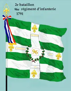 Drapeau du 2e&nbsp;bataillon du 96e&nbsp;régiment d'infanterie de ligne de 1791 à 1793