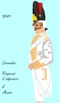 Grenadier du 31e régiment d'infanterie de ligne de 1791 à 1792