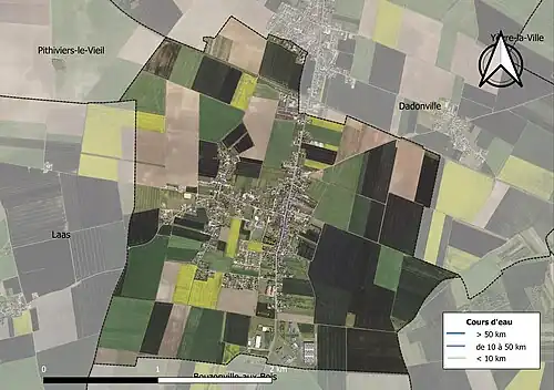 Carte orthophotogrammétrique de la commune.