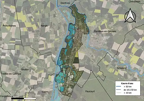 Carte orthophotographique de la commune en 2016.