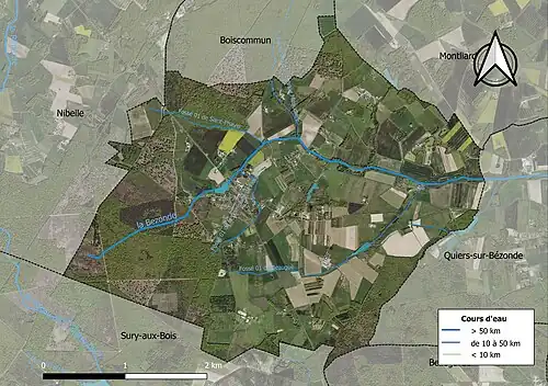 Carte orthophotographique de la commune en 2016.