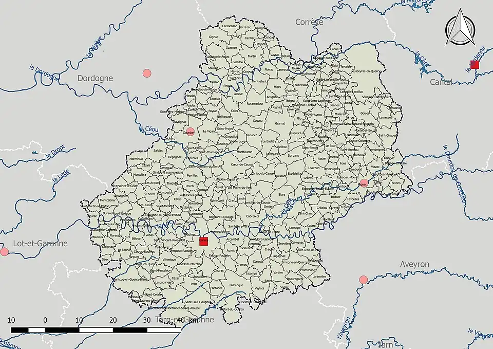 Le Lot est situé au sein du Adour-Garonne.