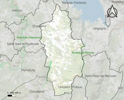 Carte des ZNIEFF de type 1 sur la commune.