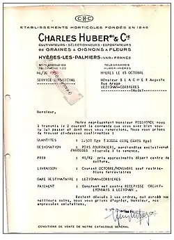 Une facture ancienne avec tapons et mentions commerciales.