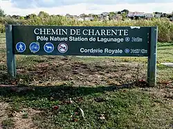 Pancarte en face de Soubise.