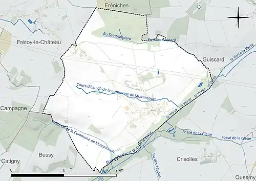 Carte hydrographique de la commune.