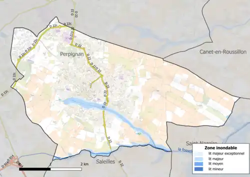 Carte des zones inondables.