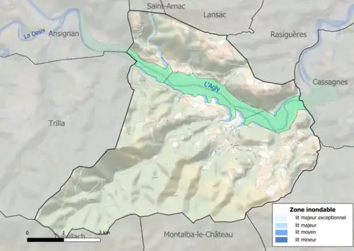 Carte des zones inondables.