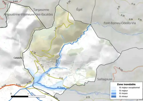 Carte des zones inondables.