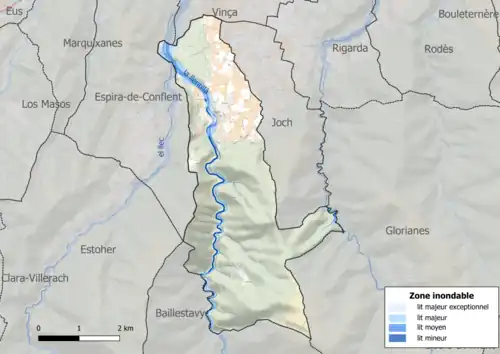 Carte des zones inondables.