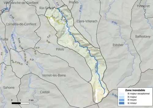 Carte des zones inondables.