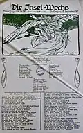Un exemplaire du journal des prisonniers en langue allemande Die Insel-Woche, en date du 23 décembre 1917.