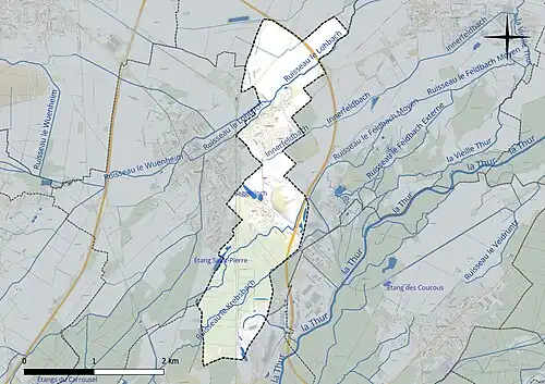 Carte hydrographique de la commune.