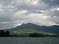 Le Rigi vu de Meggen sur le lac des Quatre-Cantons.