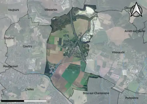 Carte orhophotogrammétrique de la commune.