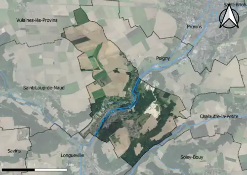 Carte orhophotogrammétrique de la commune.