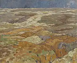 A. Y. Jackson : Tranchées près d'Angres (1918)Collection du Musée canadien de la guerre