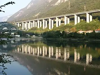 Le viaduc de Restello en 2008.