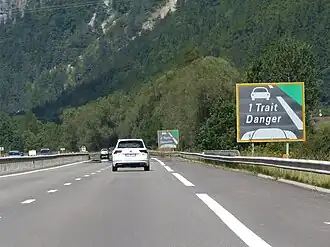 Panneau SR2b 1 Trait Danger