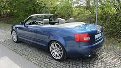 Vue arrière de l'Audi A4 Cabriolet