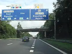 L'A7 commence au niveau de l'échangeur de Haut-Ittre.