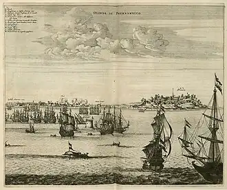 Prise d'Olinda au Brésil par les Néerlandais, v. 1671