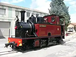La Meuse 130T no 9 (3932) du Musée des transports de Pithiviers (France).