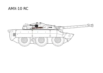 AMX-10 RC en position basse