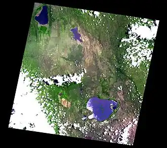 Les badlands sont situées entre le lac Elmenteita et le volcan Ol Doinyo Eburru