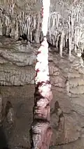 Stalagmite et stalactite.