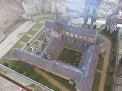 Maquette de l'abbaye en 1773.