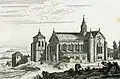 Vue de l'abbaye (gravure XVIIIe&nbsp;siècle).