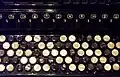 Clavier d'accordéon à boutons.