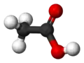 Représentation 3D de l'acide acétique.