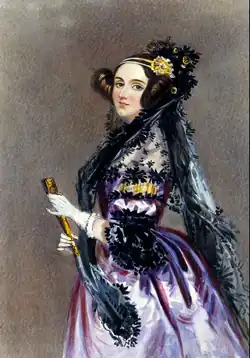 Portrait d'Ada Lovelace ; image comportant 130 000 couleurs différentes.