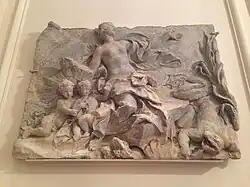 Latone et les paysans de Lycie, vers 1753, pierre, 101 x 135 x 18,5 cm, Paris, musée Carnavalet