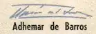 signature d'Ademar de Barros