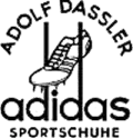 Premier logo d'Adidas en 1949.