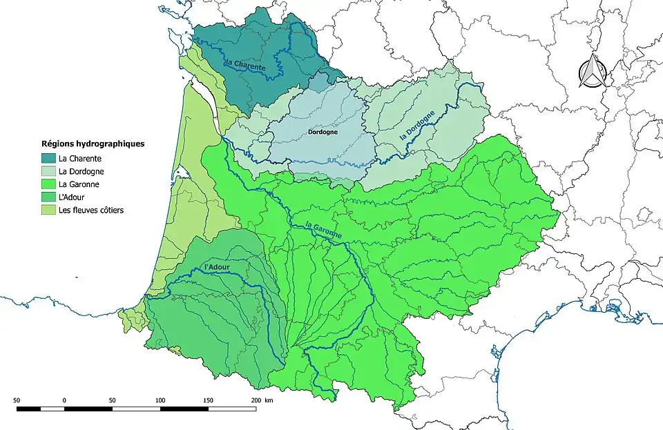 La Dordogne est entièrement située dans le bassin Adour-Garonne.