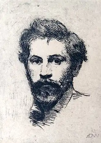 Autoportrait, 1885-1890 (Eau-forte ; 8,3&nbsp;×&nbsp;6,3&nbsp;cm), Collection privée