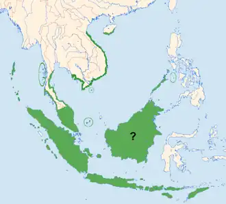 Description de l'image AerodramusFuciphagusDistribution.png.