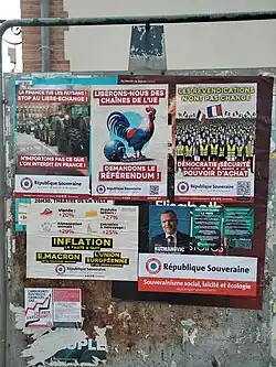 Multiples affiches datant de 2024.