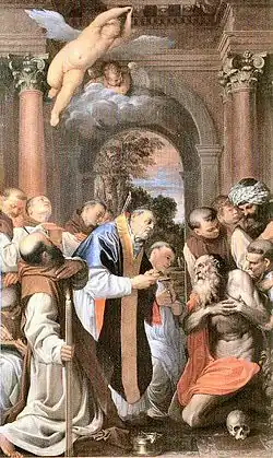 La Dernière Communion de saint Jérôme, Agostino Carracci.