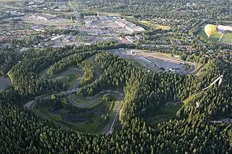 Le circuit automobile d'Ahvenisto.