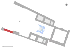 Plan du Palais du Louvre pointant l'aile de Flore