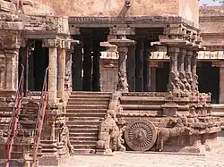 Temple d'Airavatesvara en forme de chariot à Darasuram, Tamil Nadu