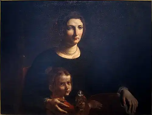 Portrait de femme avec une petite fille, Musée Fesch, Ajaccio.